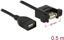 Picture of Delock Cable USB 2.0 Type-A female > USB 2.0 Type-A female panel-mount 0.5 m