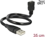Изображение Delock Cable USB 2.0 Type-A male > USB 2.0 Micro-B female ShapeCable 0.35 m
