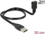 Изображение Delock Cable USB 2.0 Type-A male > USB 2.0 Micro-B female ShapeCable 0.50 m
