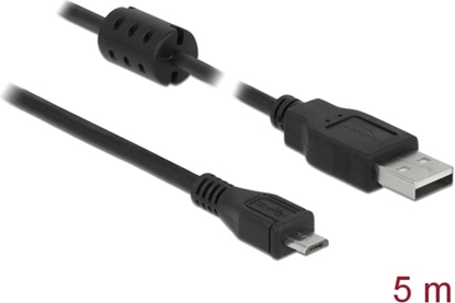 Picture of Delock Cable USB 2.0 Type-A male > USB 2.0 Micro-B male 5.0 m black