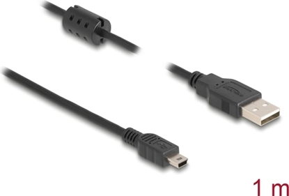 Picture of Delock Cable USB 2.0 Type-A male > USB 2.0 Mini-B male 1.0 m black