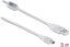 Picture of Delock Cable USB 2.0 Type-A male > USB 2.0 Mini-B male 3 m transparent