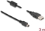 Picture of Delock Cable USB 2.0 Type-A male > USB 2.0 Mini-B male 3.0 m black