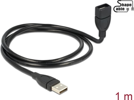 Picture of Delock Cable USB 2.0 Type-A male > USB 2.0 Type-A female ShapeCable 1 m