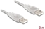 Picture of Delock Cable USB 2.0 Type-A male > USB 2.0 Type-A male 3 m transparent