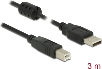 Picture of Delock Cable USB 2.0 Type-A male > USB 2.0 Type-B male 3.0 m black