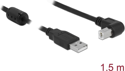 Picture of Delock Cable USB 2.0 Type-A male > USB 2.0 Type-B male angled 1.5 m black
