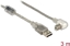 Picture of Delock Cable USB 2.0 Type-A male > USB 2.0 Type-B male angled 3.0 m transparent