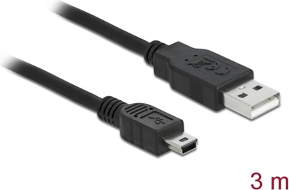 Picture of Delock Cable USB 2.0-A male > mini B 5-Pin male 3 m