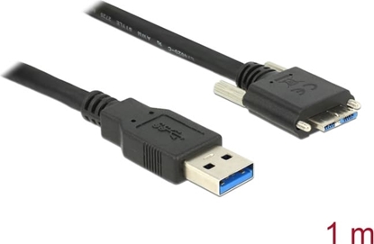 Picture of Delock Cable USB 3.0 type A male > USB 3.0 type Micro-B male with screws 1 m