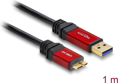 Picture of Delock Cable USB 3.0 Type-A male > USB 3.0 Type Micro-B male 1 m Premium