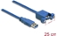 Picture of Delock Cable USB 3.0 Type-A male > USB 3.0 Type-A female panel-mount 25 cm