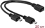 Изображение Delock Cable USB micro B female > 2 x USB micro-B male 20 cm