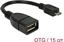 Picture of Delock Cable USB micro-B male > USB 2.0-A female OTG flexible 15 cm