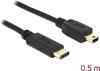 Picture of Delock Cable USB Type-C™ 2.0 male > USB 2.0 Type Mini-B male 0.5 m black
