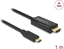 Attēls no Delock Cable USB Type-C™ male > HDMI male (DP Alt Mode) 4K 30 Hz 1 m black