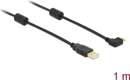 Picture of Delock Cable USB-A male > USB micro-B male angled 270°