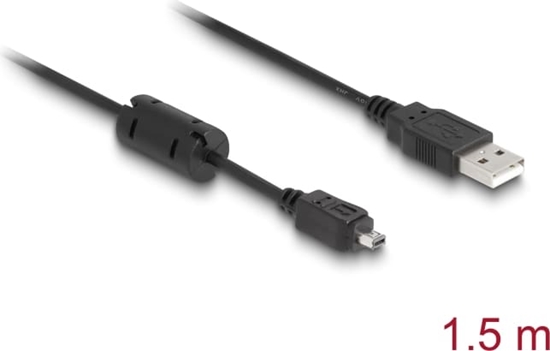 Picture of Delock Cable USB-B mini 4 pin Hirose male to USB-A male 1,5 m