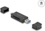 Attēls no Delock Card Reader USB 5 Gbps USB Type-C™ / Type-A for SD and Micro SD memory cards black