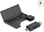 Picture of Delock Card Reader USB 5 Gbps USB Type-C™ / Type-A for SD and Micro SD memory cards with practical memory card case - black