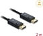 Изображение Delock Coaxial DisplayPort cable 16K 60 Hz 80 Gbps with braided coating 2 m