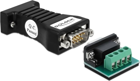 Изображение Delock Converter 1 x Serial RS-232 DB9 to 1 x Serial RS-485 with ESD protection 15 kV surge protection 600 W and extended temperature range