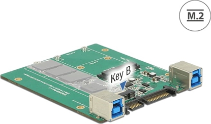 Изображение Delock Converter SATA / USB 3.1 Type-B female > M.2 / mSATA Slot