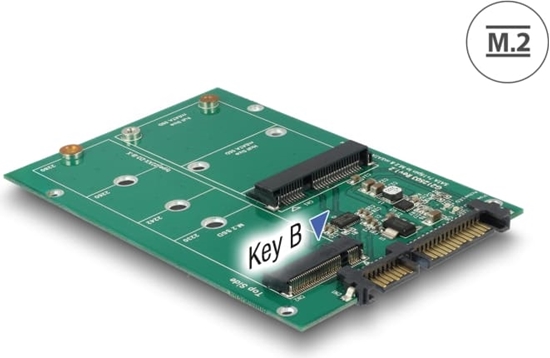 Изображение Delock Converter SATA 22 pin > 1 x M.2 + 1 x mSATA