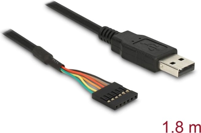 Изображение Delock Converter USB 2.0 male > TTL 6 pin pin header female 1.8 m (3.3 V)