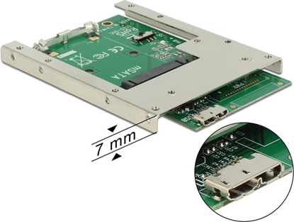 Изображение Delock Converter USB 3.0 > mSATA with 2.5″ Frame (7 mm)