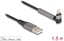 Picture of Delock Data and Charging Cable USB Type-A to Lightning™ for iPhone™, iPad™, iPod™ angled with stand function black 1.5 m MFi