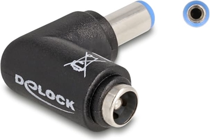 Изображение Delock DC Adapter 5.5 x 2.1 mm male to 5.5 x 2.1 female 90° angled