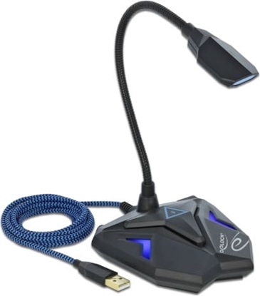 Picture of Delock Desktop USB Gaming Microphone with Gooseneck and Mute Button