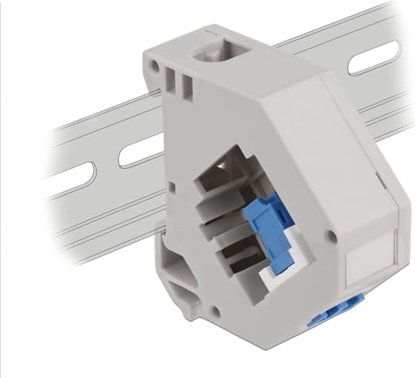 Изображение Delock DIN rail Adapter with Keystone LC Duplex female to LC Duplex female blue