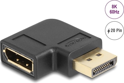 Изображение Delock DisplayPort 1.4 Adapter male to female 90° right angled 8K 60 Hz
