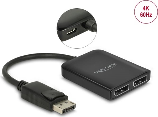 Изображение Delock DisplayPort 1.4 Splitter 1 x DisplayPort to 2 x DisplayPort MST