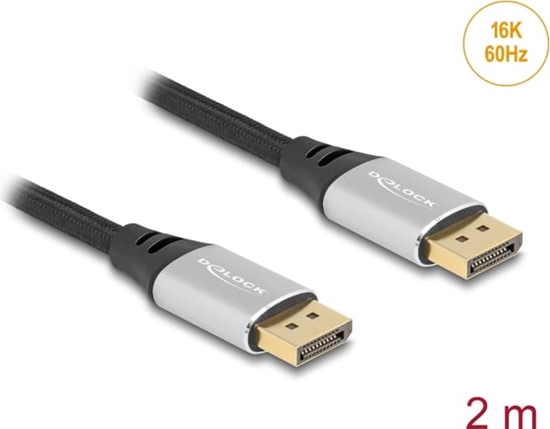 Picture of Delock DisplayPort Cable 16K 60 Hz 2 m silver metal