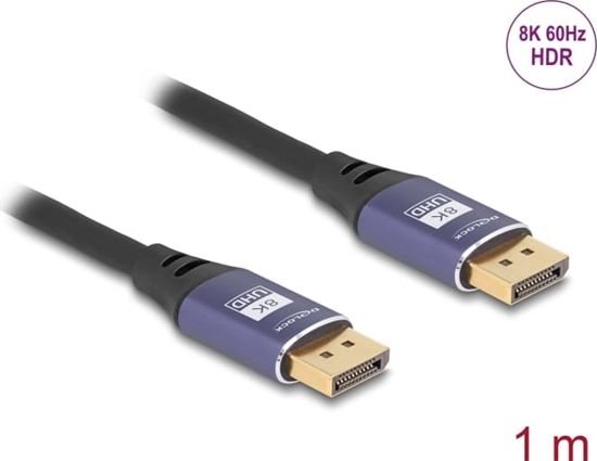 Изображение Delock DisplayPort Cable 8K 60 Hz 1 m lila metal