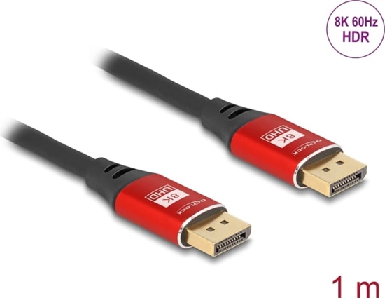 Изображение Delock DisplayPort Cable 8K 60 Hz 1 m red metal