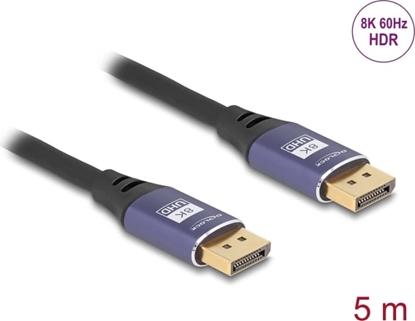 Изображение Delock DisplayPort Cable 8K 60 Hz 5 m lila metal