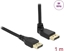 Picture of Delock DisplayPort cable male straight to male 90° upwards angled 8K 60 Hz 1 m without latch