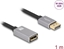 Picture of Delock DisplayPort extension cable 8K 60 Hz 1 m grey metal without latch