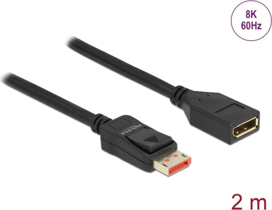 Изображение Delock DisplayPort extension cable 8K 60 Hz 2 m