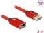 Изображение Delock DisplayPort extension cable 8K 60 Hz 2 m red metal without latch