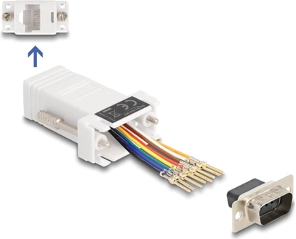 Изображение Delock D-Sub 9 pin male to RJ45 female Assembly Kit white
