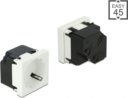 Изображение Delock Easy 45 Grounded Power Socket with a 45° arrangement 45 x 45 mm