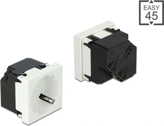 Изображение Delock Easy 45 Grounded Power Socket with a 45° arrangement 45 x 45 mm