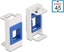 Picture of Delock Easy 45 Module Keystone Holder 22.5 x 45 mm, white / blue