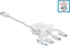 Attēls no Delock Easy 45 Module USB 2.0 3 in 1 Retractable Cable USB Type-A to USB-C™, Micro USB and Lightning white