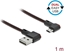 Изображение Delock EASY-USB 2.0 Cable Type-A male to EASY-USB Type Micro-B male angled left / right 1 m black